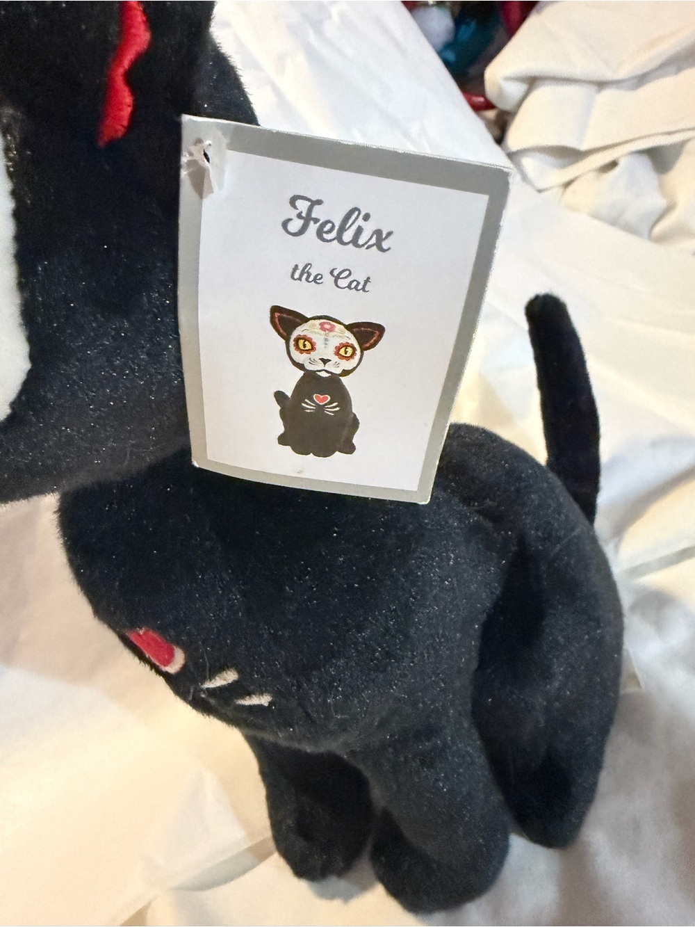 Day of the dead Halloween Felix, the Cat Plush Toy - Black BRAND NEW WITH TAGS!!